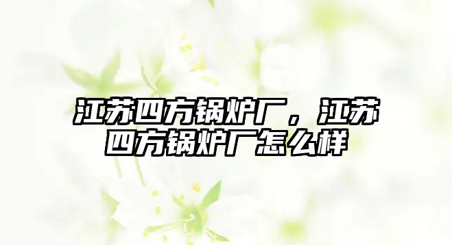 江蘇四方鍋爐廠，江蘇四方鍋爐廠怎么樣