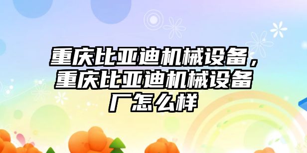 重慶比亞迪機(jī)械設(shè)備，重慶比亞迪機(jī)械設(shè)備廠怎么樣