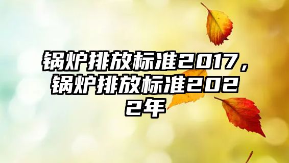 鍋爐排放標(biāo)準(zhǔn)2017，鍋爐排放標(biāo)準(zhǔn)2022年