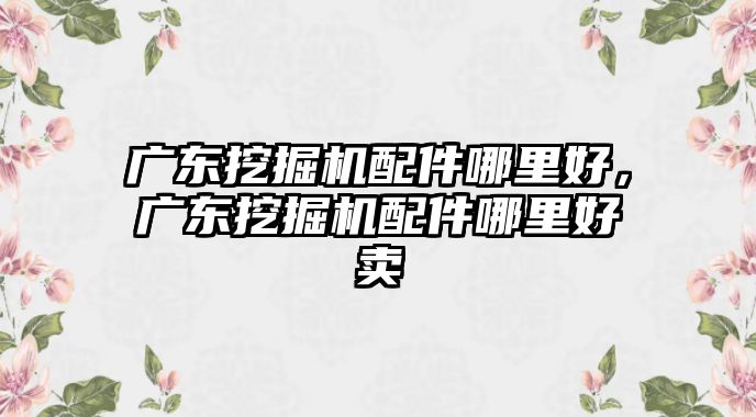 廣東挖掘機(jī)配件哪里好，廣東挖掘機(jī)配件哪里好賣