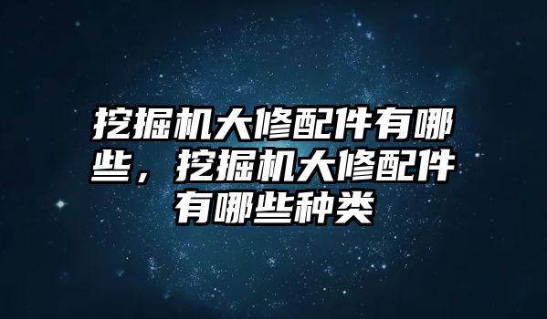 挖掘機大修配件有哪些，挖掘機大修配件有哪些種類