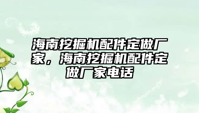 海南挖掘機(jī)配件定做廠家，海南挖掘機(jī)配件定做廠家電話