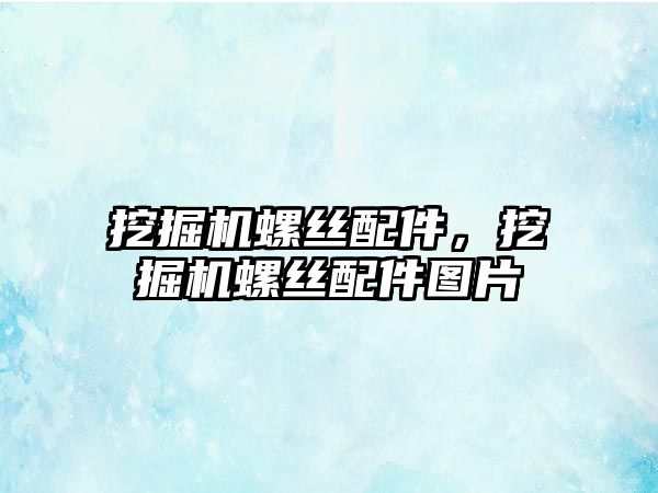 挖掘機螺絲配件，挖掘機螺絲配件圖片