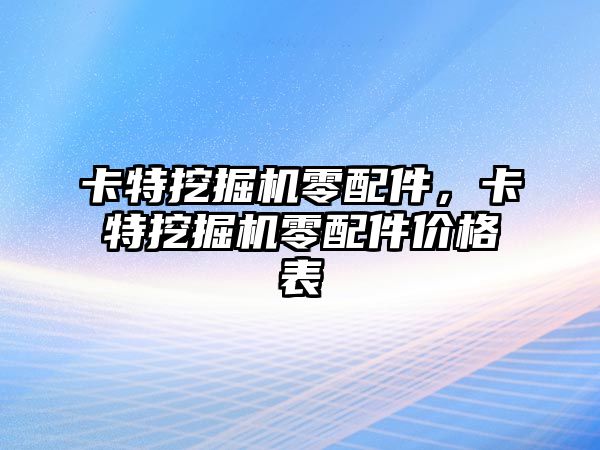 卡特挖掘機(jī)零配件，卡特挖掘機(jī)零配件價(jià)格表