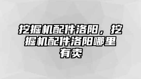 挖掘機配件洛陽，挖掘機配件洛陽哪里有賣