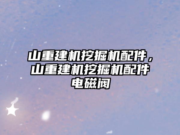 山重建機挖掘機配件，山重建機挖掘機配件電磁閥