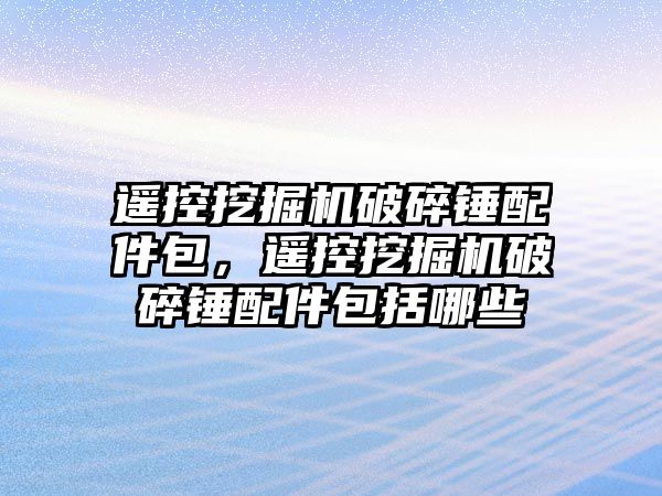 遙控挖掘機破碎錘配件包，遙控挖掘機破碎錘配件包括哪些