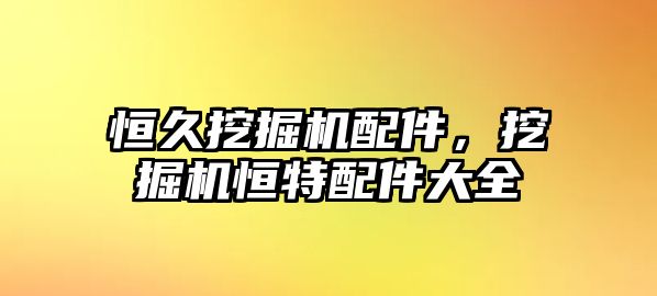 恒久挖掘機配件，挖掘機恒特配件大全