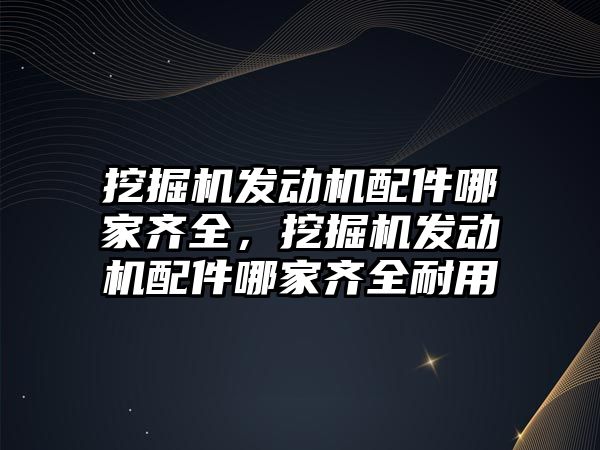 挖掘機發(fā)動機配件哪家齊全，挖掘機發(fā)動機配件哪家齊全耐用