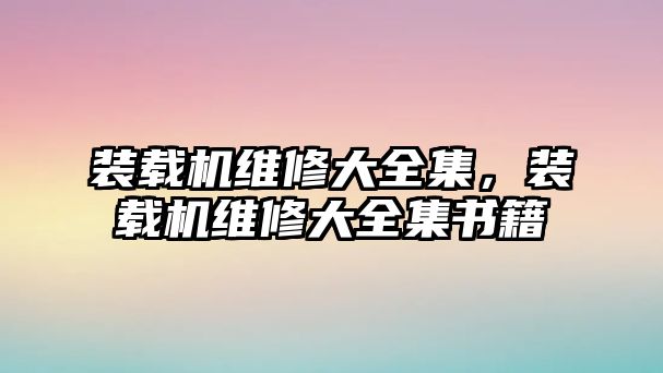 裝載機維修大全集，裝載機維修大全集書籍