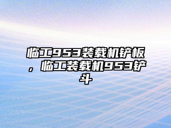 臨工953裝載機鏟板，臨工裝載機953鏟斗