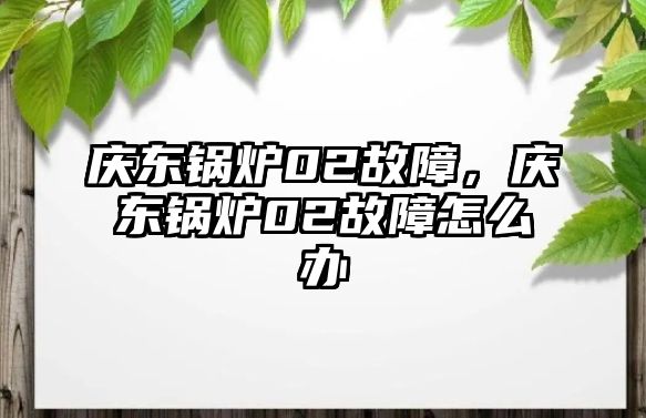 慶東鍋爐02故障，慶東鍋爐02故障怎么辦