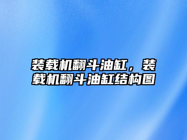 裝載機翻斗油缸，裝載機翻斗油缸結構圖