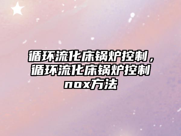 循環(huán)流化床鍋爐控制，循環(huán)流化床鍋爐控制nox方法