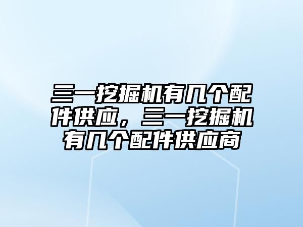 三一挖掘機有幾個配件供應(yīng)，三一挖掘機有幾個配件供應(yīng)商