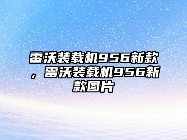 雷沃裝載機(jī)956新款，雷沃裝載機(jī)956新款圖片