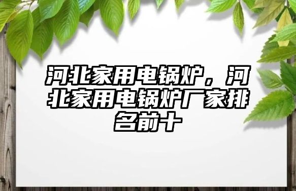 河北家用電鍋爐，河北家用電鍋爐廠家排名前十