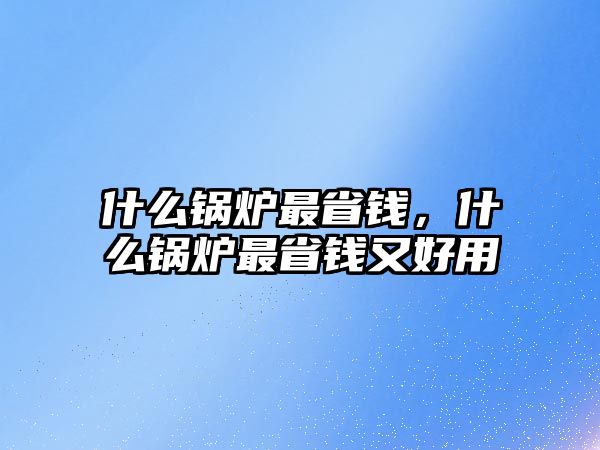 什么鍋爐最省錢，什么鍋爐最省錢又好用