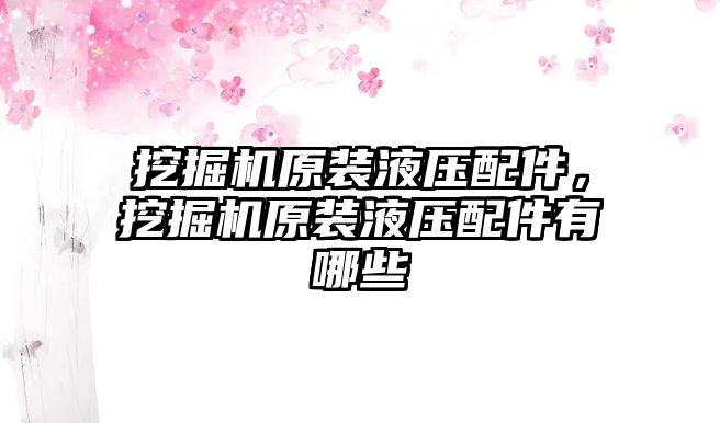 挖掘機原裝液壓配件，挖掘機原裝液壓配件有哪些