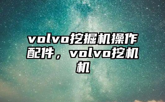 volvo挖掘機(jī)操作配件，volvo挖機(jī)機(jī)