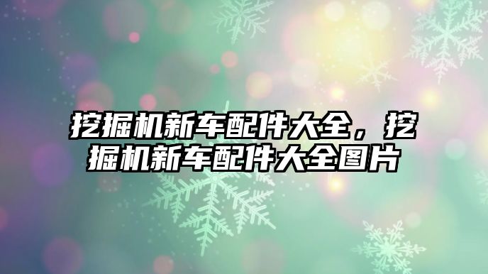 挖掘機新車配件大全，挖掘機新車配件大全圖片