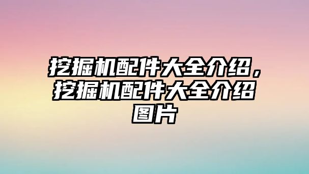 挖掘機(jī)配件大全介紹，挖掘機(jī)配件大全介紹圖片