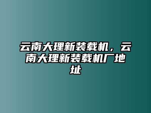 云南大理新裝載機，云南大理新裝載機廠地址