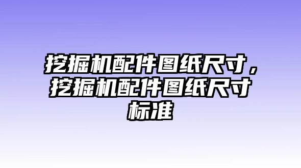 挖掘機(jī)配件圖紙尺寸，挖掘機(jī)配件圖紙尺寸標(biāo)準(zhǔn)