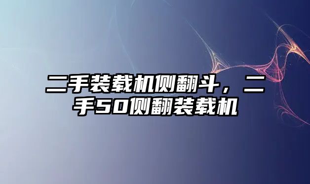 二手裝載機側(cè)翻斗，二手50側(cè)翻裝載機