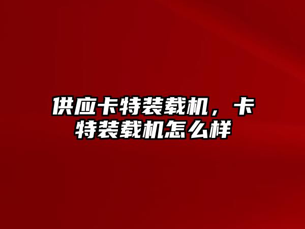 供應(yīng)卡特裝載機(jī)，卡特裝載機(jī)怎么樣