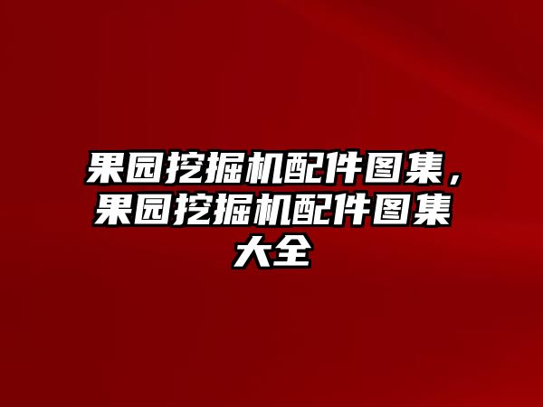 果園挖掘機配件圖集，果園挖掘機配件圖集大全