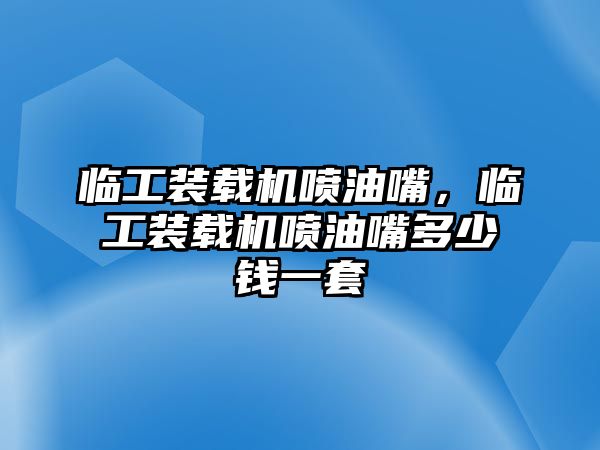 臨工裝載機(jī)噴油嘴，臨工裝載機(jī)噴油嘴多少錢(qián)一套