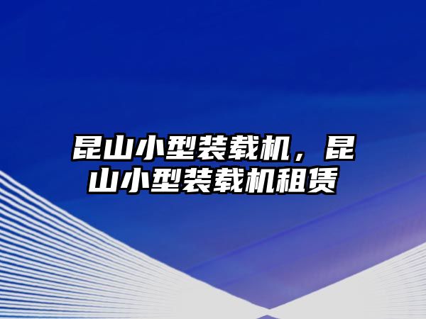 昆山小型裝載機，昆山小型裝載機租賃