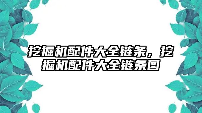 挖掘機(jī)配件大全鏈條，挖掘機(jī)配件大全鏈條圖