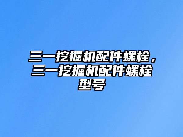 三一挖掘機(jī)配件螺栓，三一挖掘機(jī)配件螺栓型號(hào)