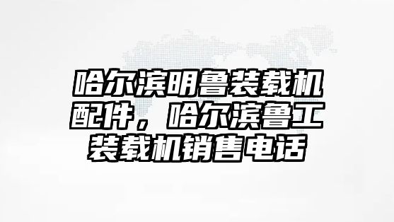 哈爾濱明魯裝載機配件，哈爾濱魯工裝載機銷售電話