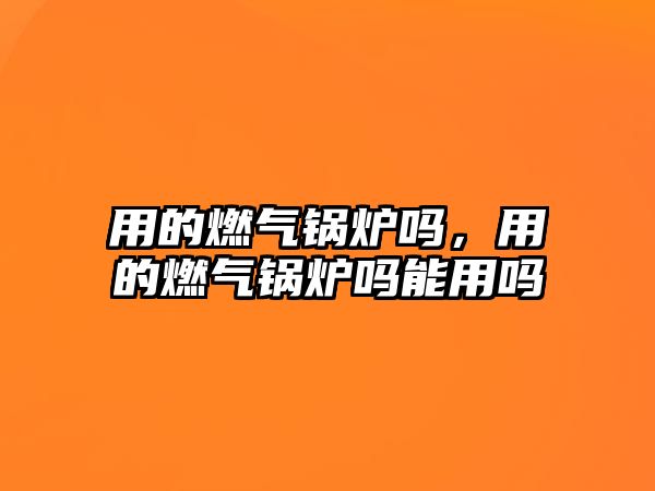 用的燃氣鍋爐嗎，用的燃氣鍋爐嗎能用嗎