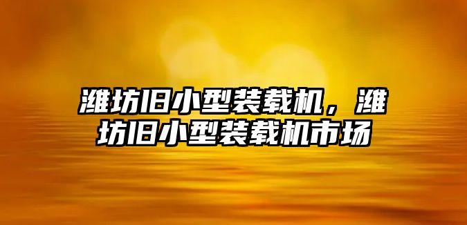 濰坊舊小型裝載機(jī)，濰坊舊小型裝載機(jī)市場(chǎng)