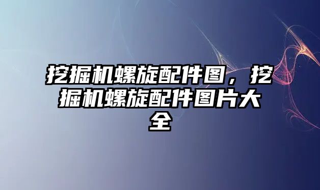 挖掘機螺旋配件圖，挖掘機螺旋配件圖片大全