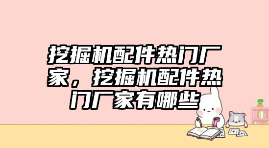 挖掘機(jī)配件熱門廠家，挖掘機(jī)配件熱門廠家有哪些