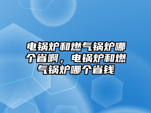 電鍋爐和燃?xì)忮仩t哪個(gè)省啊，電鍋爐和燃?xì)忮仩t哪個(gè)省錢