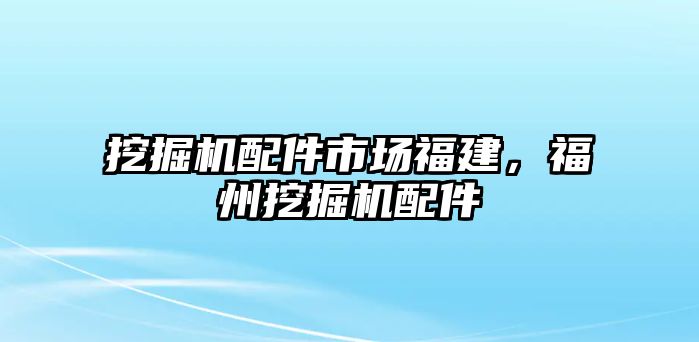 挖掘機配件市場福建，福州挖掘機配件