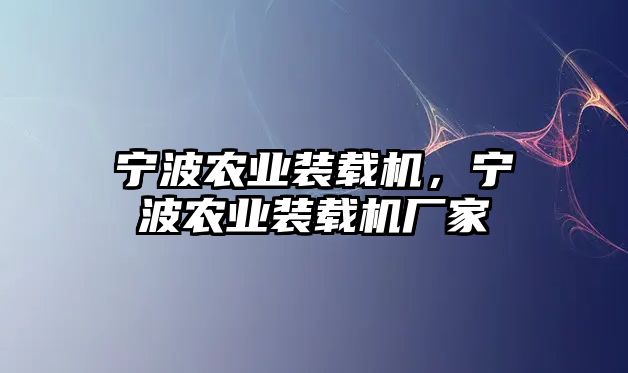 寧波農(nóng)業(yè)裝載機(jī)，寧波農(nóng)業(yè)裝載機(jī)廠家