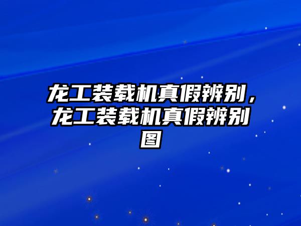 龍工裝載機(jī)真假辨別，龍工裝載機(jī)真假辨別圖