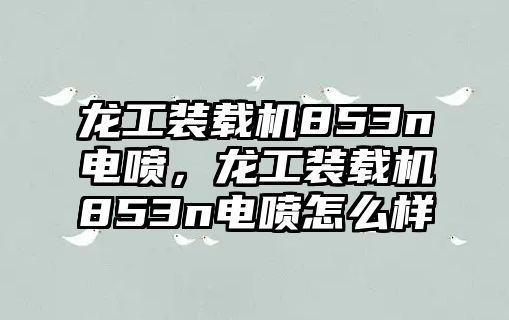 龍工裝載機853n電噴，龍工裝載機853n電噴怎么樣