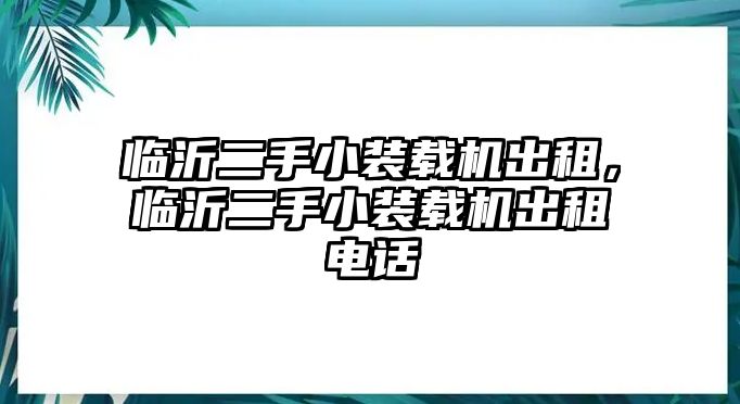 臨沂二手小裝載機(jī)出租，臨沂二手小裝載機(jī)出租電話