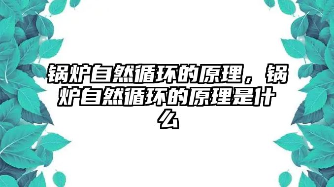 鍋爐自然循環(huán)的原理，鍋爐自然循環(huán)的原理是什么