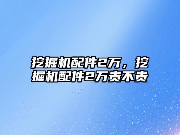 挖掘機(jī)配件2萬，挖掘機(jī)配件2萬貴不貴