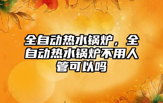 全自動熱水鍋爐，全自動熱水鍋爐不用人管可以嗎