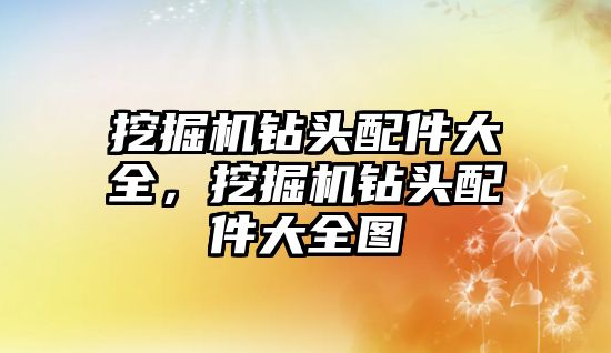 挖掘機鉆頭配件大全，挖掘機鉆頭配件大全圖